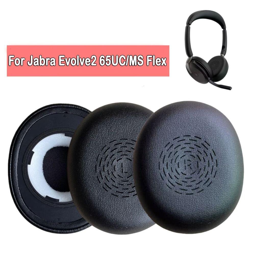 2Pcs Replacement Ear Pads Memory Foam Headphone Accessories Headset Earmuff Soft Ear Cushion for Jabra Evolve2 65UC/MS Flex