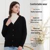 Hengyuanxiang Women's 100% Pure Wool V-Neck Cardigan