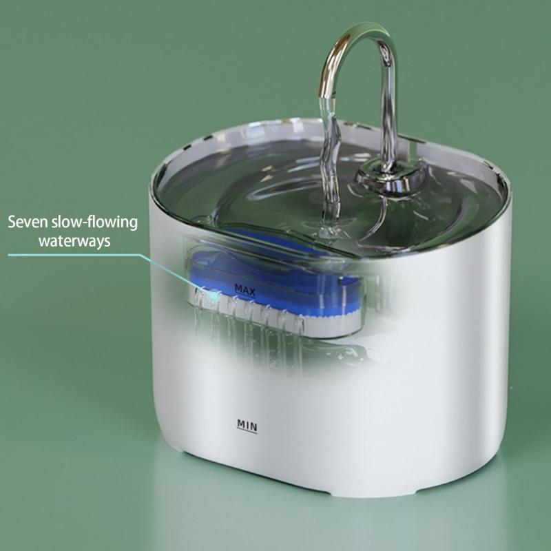 Replendished Automatic Waterer Cats Dog Water Dispenser Quiet Automatic Dog for Home or Travel