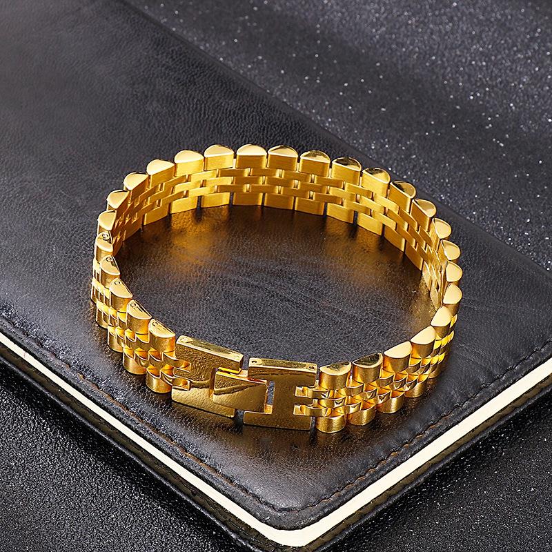 Men's Trendy Titanium Steel Bracelet: Simple Japanese & Korean Watch Band Style