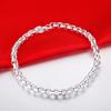 925 Sterling Silver Bracelet Red Zircon High Quality Romance Chain For Women Fashion Engagement Party Wedding Jewelry Gift