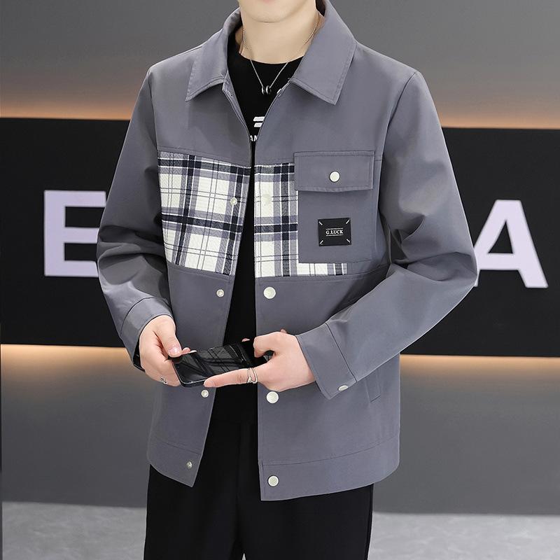 Spring and Autumn Korean Style Slim Men's New Coat Lapel Tops Men's Coats New Jackets Men's Clothing