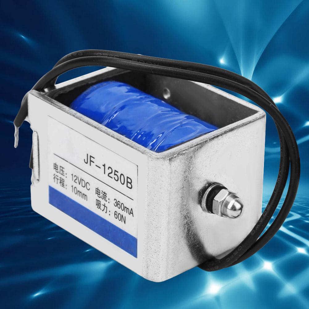Elektromagnes DC typu Push Pull JF1250B 60N 12VDC skok 10mm