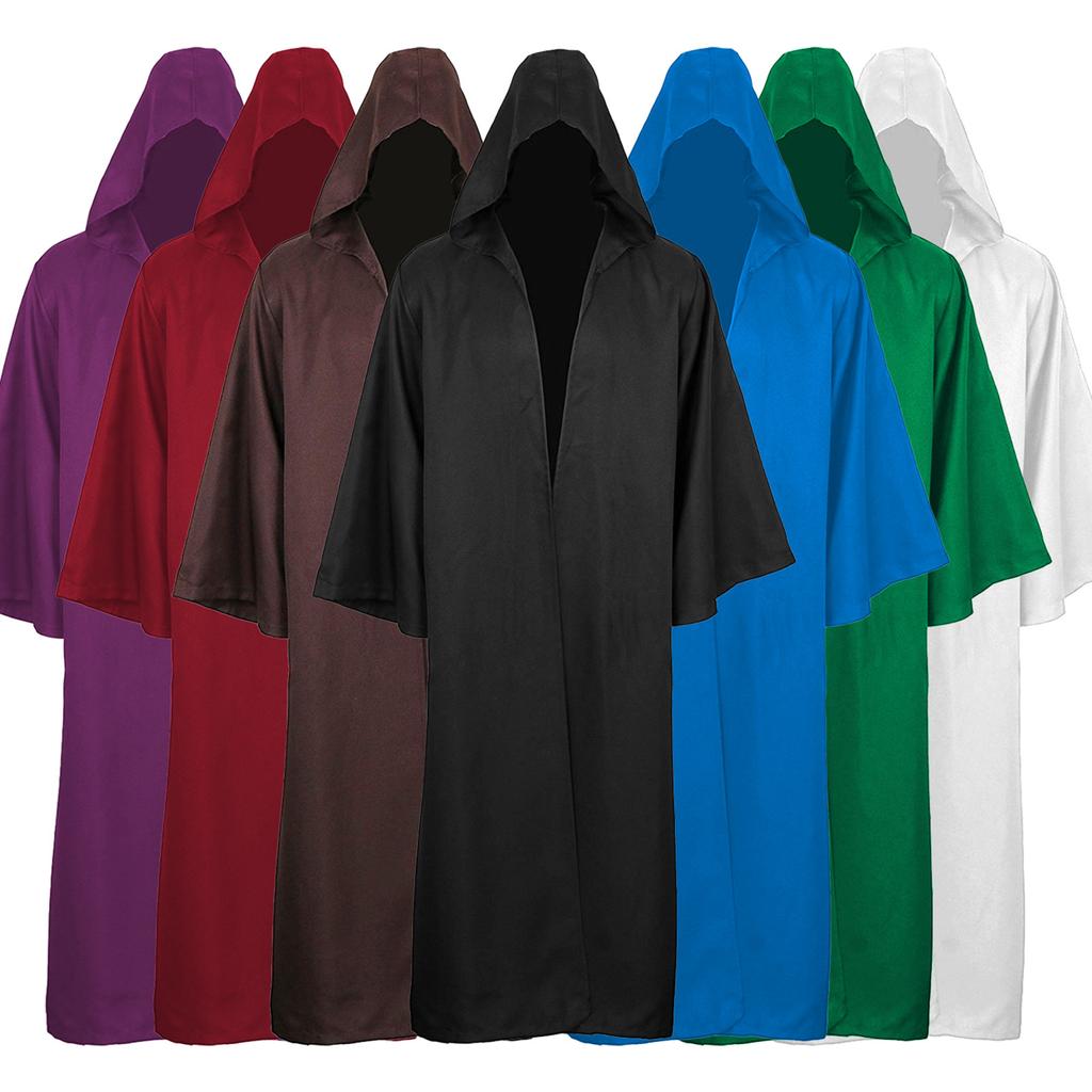 Men's And Women's Halloween Costumes Grim Cloak Hooded Capes Jacket Long Coat