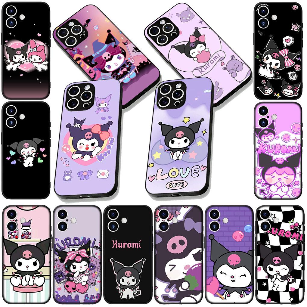 Soft Cover for Apple iPhone 13 12 Mini XS 11 Pro Max 7 8 Plus XR SE 2022 2020 SE3 Coque Phone Case Lovely Kuromi Cartoon