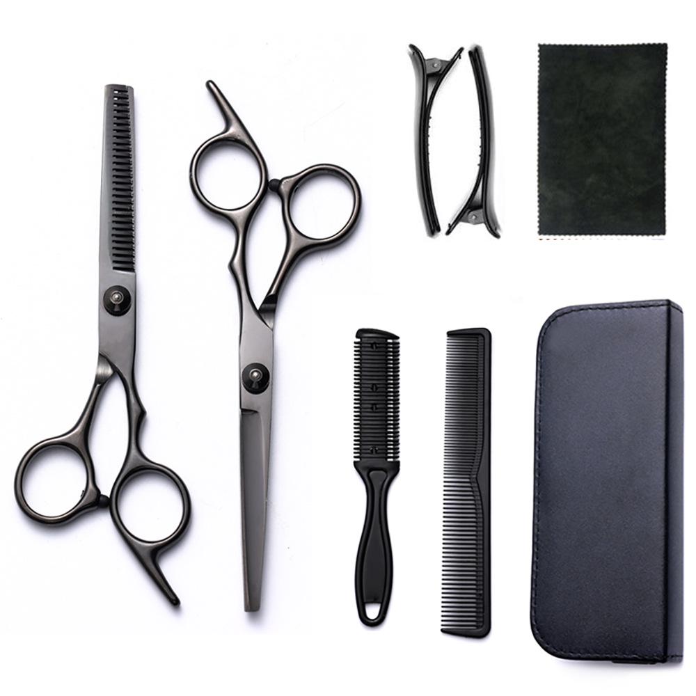 Hairdressing Scissors Set: Colored Straight-Tooth & Thinning Bangs Scissors for Professional Stylists