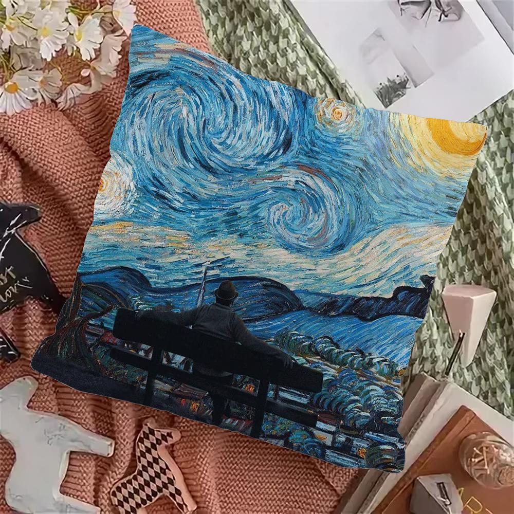 V-Van G-Gogh Art Pillow Case Pillowcase Home Sofa Cushions Car Cushions Pillowcover Office Pillowshell Pillow