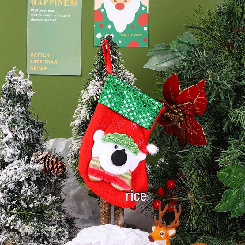 Christmas Cartoon Santa Letter Stockings for Children's Gifts & Candy