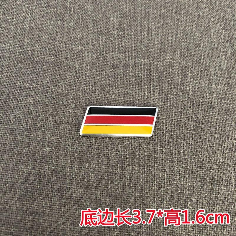 Car Steering Wheel Flag Stickers - Germany, France, Italy, Russia, Uk - Aluminum Emblem Body Decoration