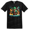 Roronoa Zoro Anime T Shirt W/ Green Haired Swordsman Pirate Ship Art Epic Tee