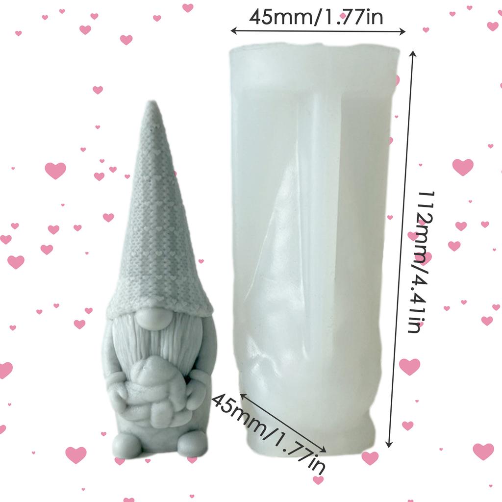 Valentinstag Zwerge Formen DIY Ostern Kerze Silikon 3D Schwedischer Tomte Kerzenform St. Patrick's Day Deko Kerzen Gießform