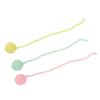 3Pcs Cat Plush Ball Interactive Cat Fuzzy Chew Balls with Bells for Indoor Cats Kitten Pure Color