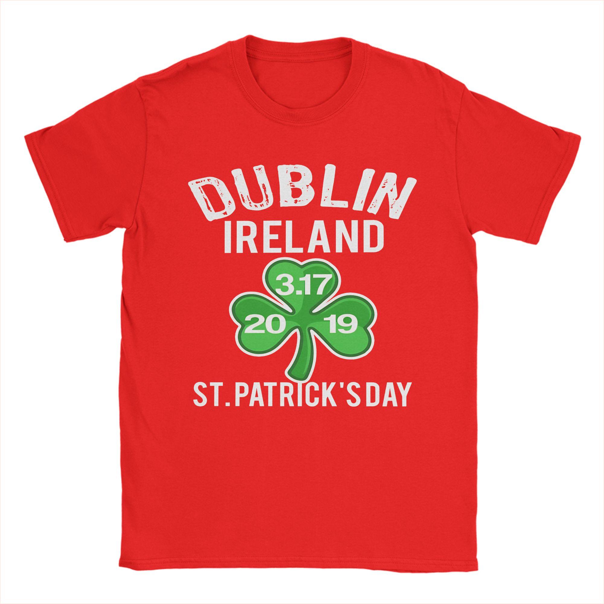 

Dublin Ireland Est 988 Clover Leaf Shamrock St Patricks Day Mens T Shirts Tee Shirt Short Sleeve TShirts Cotton Tops S