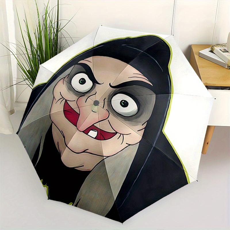 

Disney Witch, Cartoon Automatic Open/Close Fashion umbrella - Cute Umbrella with Cute Design, Portable 3-Fold Compact Umbrella for Men & Wom