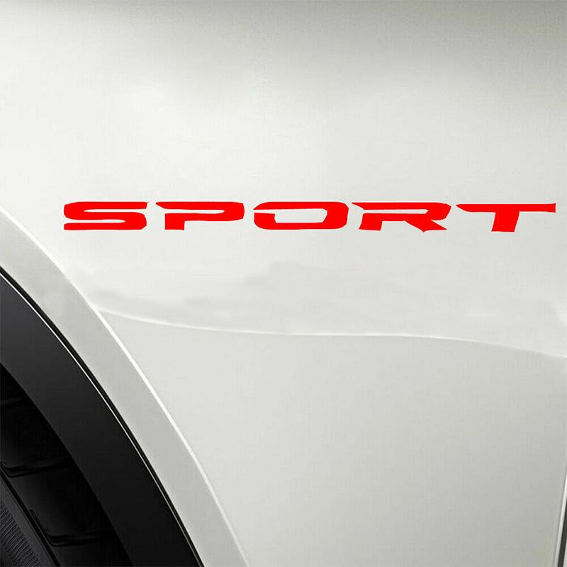 4Pcs/set Sports Car Stickers Font Auto Door Rims Wheel Hub Racing Decal Exterior Car Body Sticker Auto Decoration Accessories