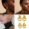 Boucles d'oreilles Clous Élégantes Bijoux de Fête Texture Acier Inoxydable Parfaites pour Rehausser l'Élégance pour le Bureau ou une Soirée
