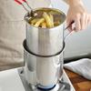 Frying Pan Set Japanese Deep Oil-saving Fryer 304 Stainless Steel High Temperature Kitchen Tempura Chicken Basket Cooking Tools