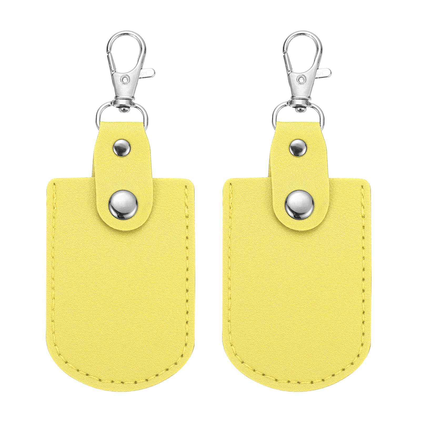 

[PATIKIL] Кожаный брелок для ключей Кожаный брелок для ключей и кольцо для ключей Сделай сам Держатель для ключей жёлтый