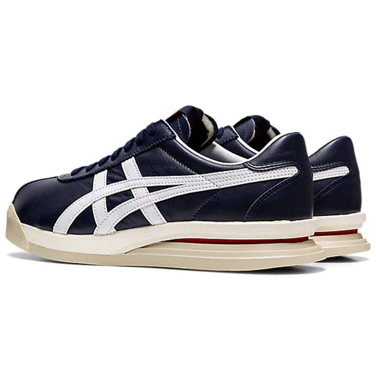 ONITSUKA TIGER Corsair EX Cow Leather Cushioning Slip Resistant Lightweight Low Top Casual Shoes Unisex Dark Blue 1183A561-400