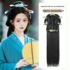 Parrucca Hanfu con Chignon Integrato - Set di Accessori per Capelli Stile Wei Jin: Chignon imbottito per capelli quotidiano e copricapo per costume antico