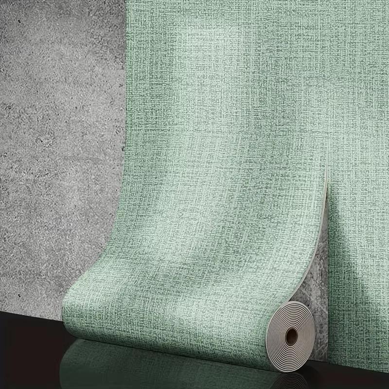 Self Adhesive PVC Solid Color 50cmX10m Linen 3D Foam Thickened Waterproof Background Wall Decoration Wallpaper Wall Sticker