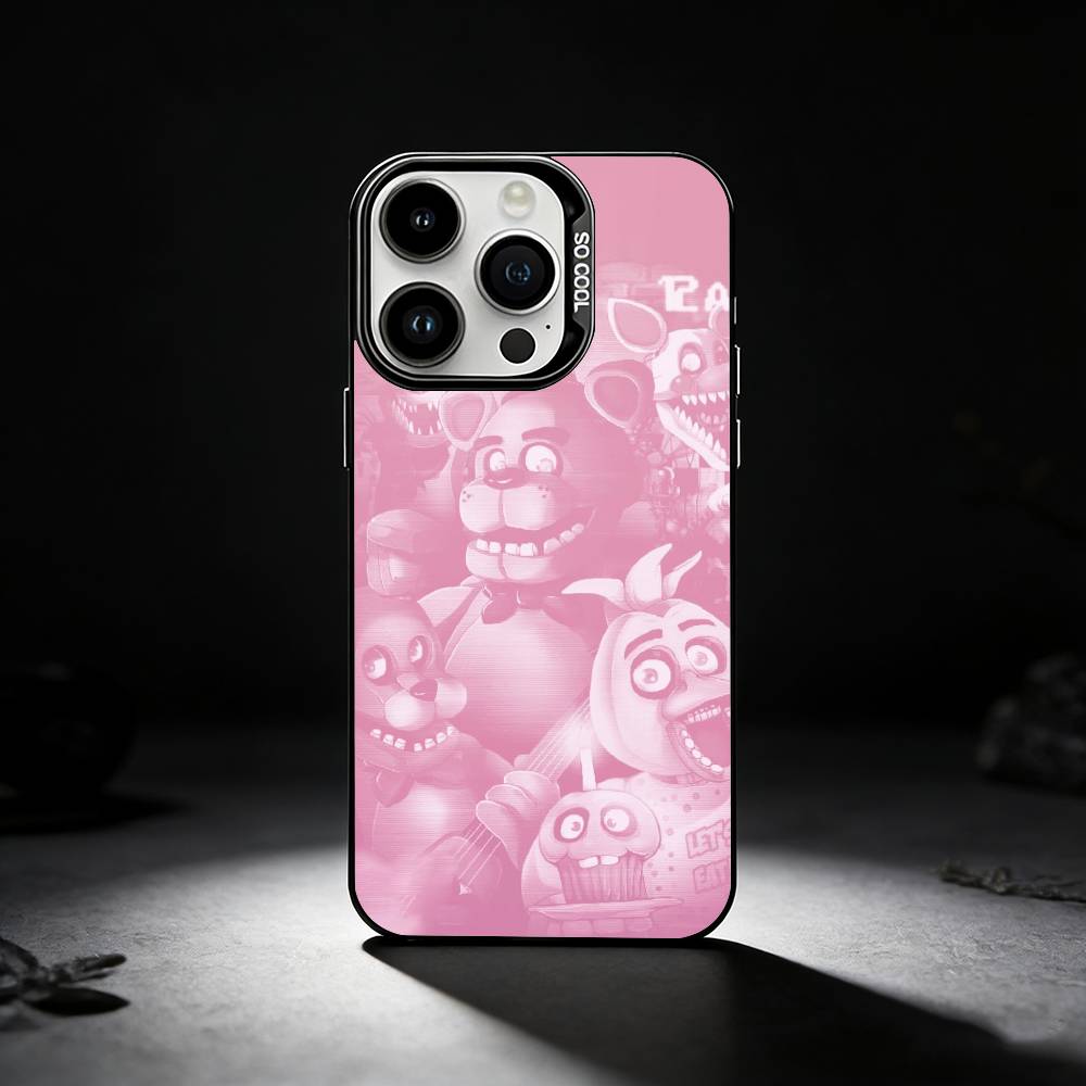 Five Nights At F-Freddys F-Fnaf Phone Case For iPhone 17,16,15,14,13,12,11 Plus,Pro Max,XS,Colored silver phone case