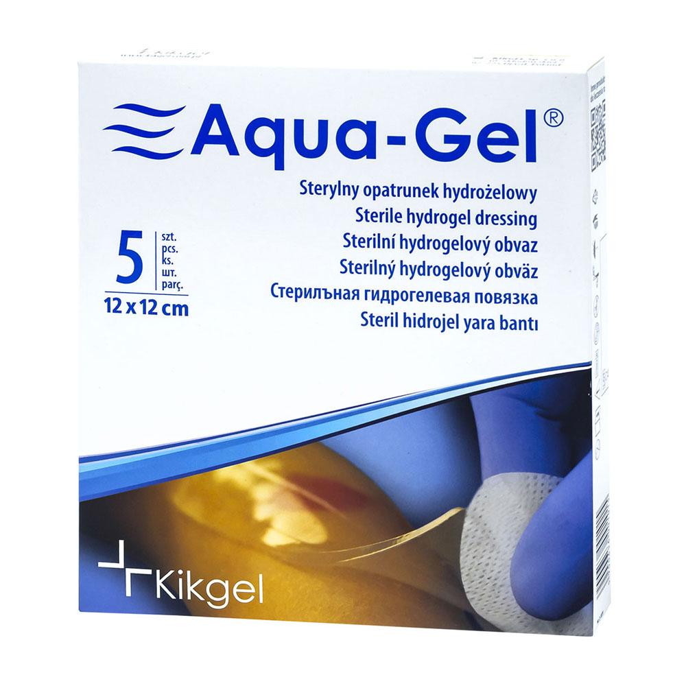 Aqua-Gel Sterile Hydrogel Dressing 12cm X 12cm For Wound and Burn Treatment 5 Pcs
