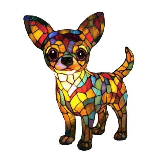 Cat Lamp Stained Resin Glass Night Light Soft Warm Glow 3D Animal-Themed LED Bedside Table Lamp Bedroom Decor