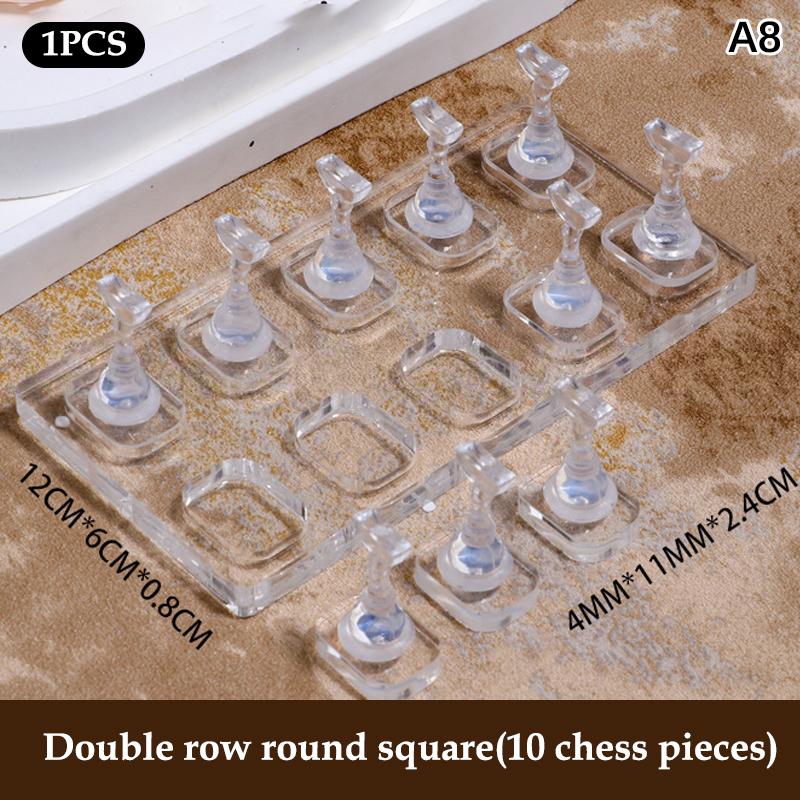 Non-Magnetic Acrylic Cartoon Bear Love Shape Nail Stand False For Cat Eye Gel Press On Nails Display Stand Tips Holder