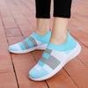 Light Women's Running Sports Shoes Breathable Mesh Knitted Walking Shoes Soft Flats Slip-on Casual Sneakers