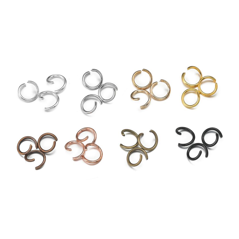 200pcs/Lot 4/5/6/8/10mm Iron Open Ring Split Rings Connectors for Bracelet Necklace Earrings DIY Jewelry Making Accessories