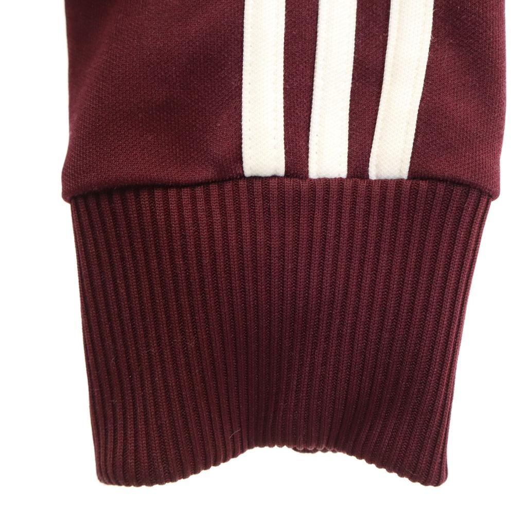 Adidas Embroidered Trefoil Logo Track Jacket M Burgundy Jersey Men's Used