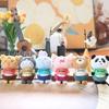 Cat Plush Pendant Keychain Cute Animal Bag Charm Soft Fluffy Pig Panda Bear Rabbit