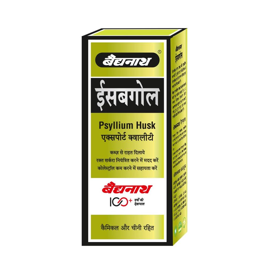 Baidyanath Isabgol Psyllium Husk Powder 100gm Pack of 1 Natural Fibre Supplement For Digestion