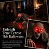 Voice Control Halloween Crawling Ghost Glowing Red Eye Automatic Waving of Both Hands Yard Bloody Zombie Folding Ghostly Scream