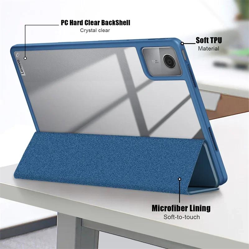 For Tab M11 TB331FC TB330FU Case with Pen Holder Folding Stand Acrylic Back Cover for XiaoxinPad Xiaoxin Pad Case