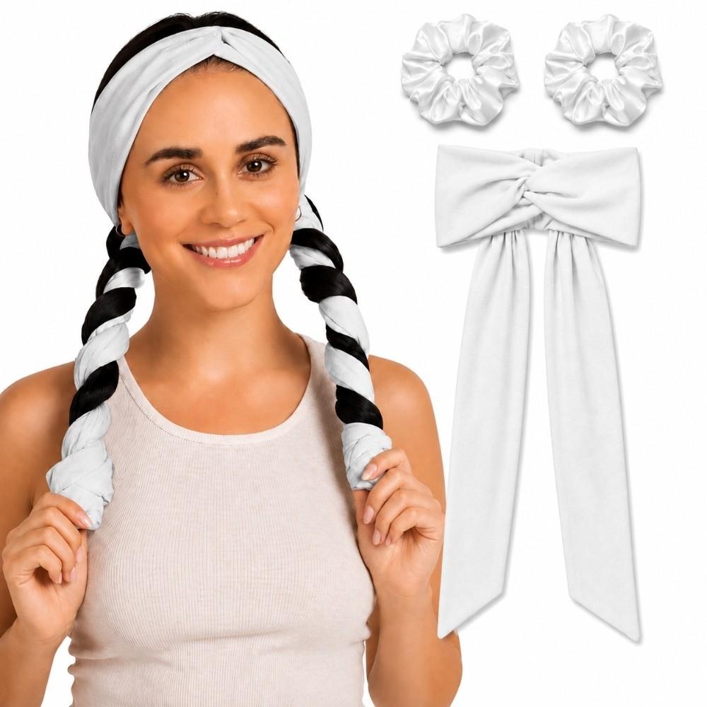 Diadema de Rulos Suaves sin Calor 2 en 1 Herramienta de Peinado Rizador de Pelo Simple para Dormir para Mujeres