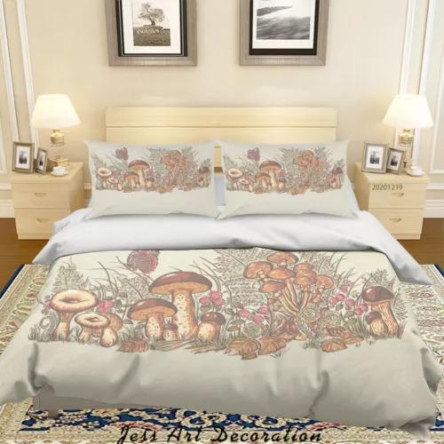 Psychedelic Mushrom Soft Duvet Cover Beding Set Decoration Gift Suitable for Children Young Boys Young Girls Plus Adult Peoples Soft Plus Breathable