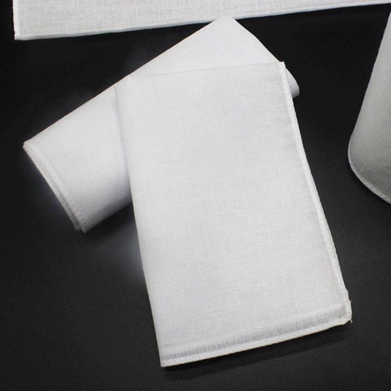 10pcs Men White Handkerchiefs From Soft Cotton Handkerchief for Maintaining Cleanliness and Fashionable
