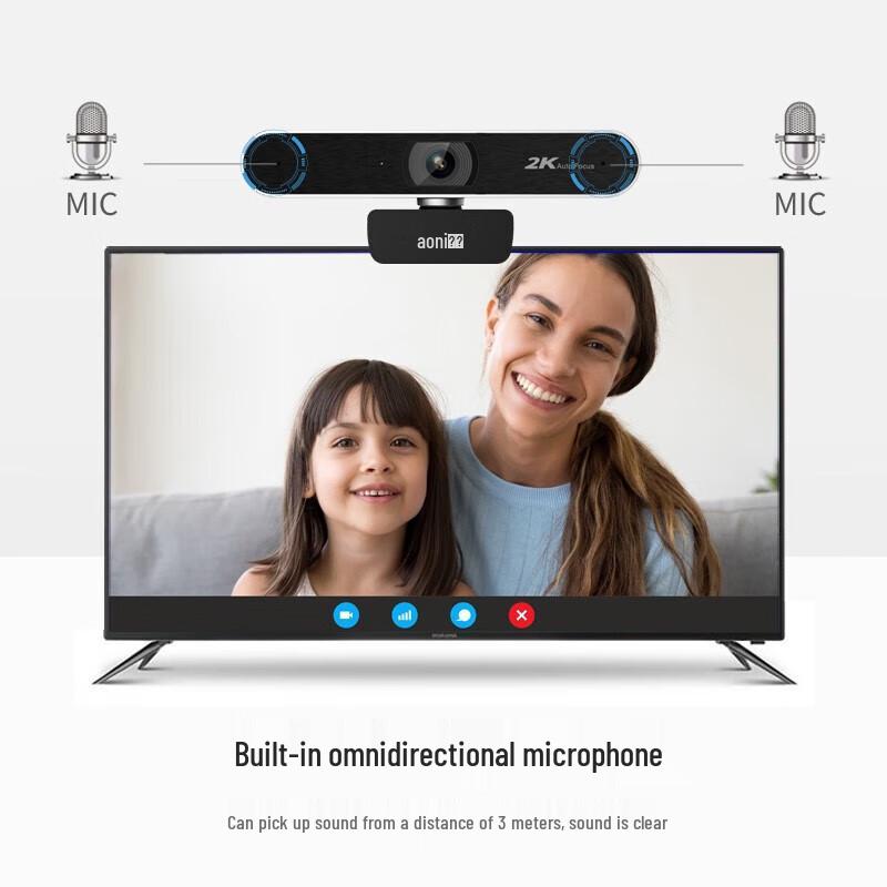 Aoni A30 Pro 2K HD Webcam with Microphone