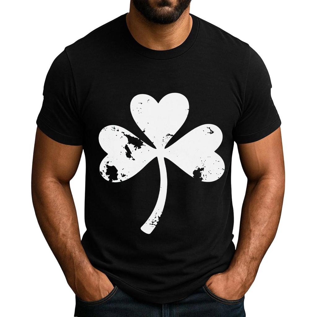 Men's  Popular T-shirt Printed Round Neck Short Sleeve T-shirt