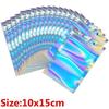 Resealable Laser Self Lock Bags Small Business Packaging Holographic Envelopes Flat Clear Plastic Candy Jewelry Food Storage Bag