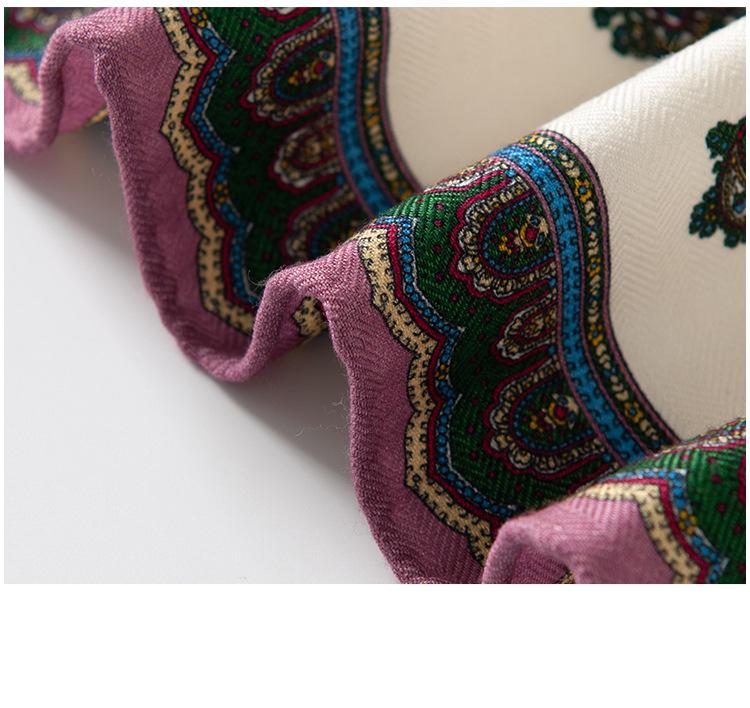 Elegant Versatile Double-Sided Cashew Print Scarf: Fashionable Neckwear, Sun Protection & Warm Shawl for Women