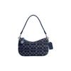 Swinger 23 Silver Hardware Detachable Shoulder Strap Cotton Shoulder Bag Small Women Shoulder Bag Blue CAT48-LHRHY