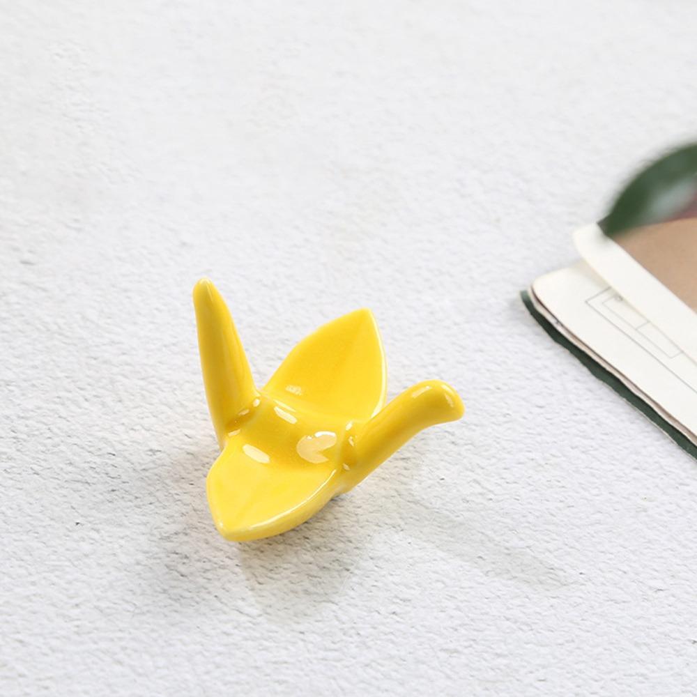 1pcs Desktop Decor Ornament Chopstick Holder Paper Crane Shape Chopsticks Pillow  Desktop