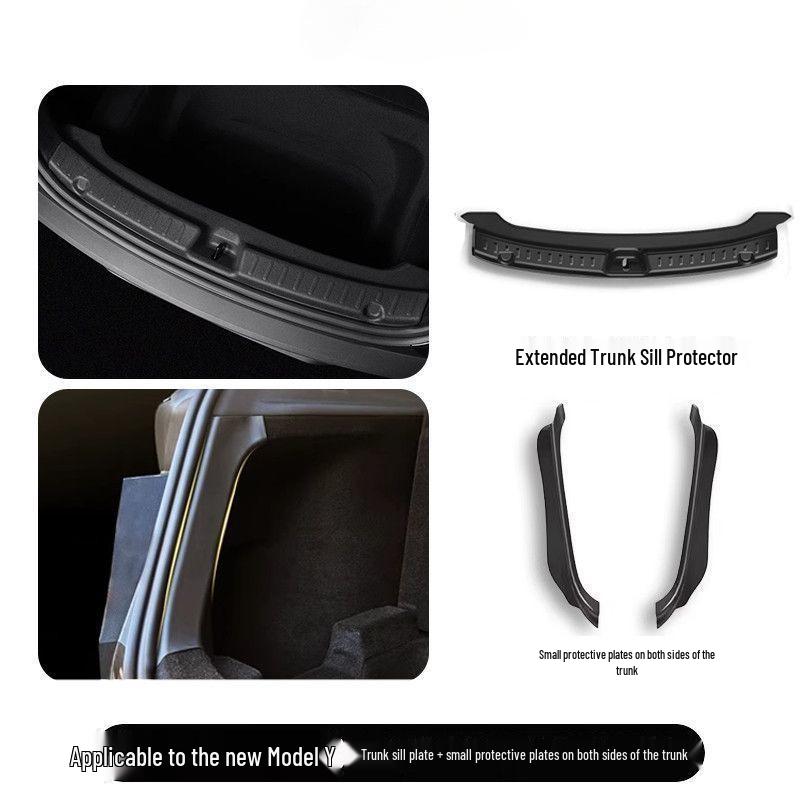 Aktualisierter Stoßstangenschutz hinten & Ladekantenschutzleiste für Tesla Model Y
