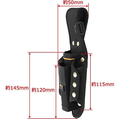 Takagi Tool Case, 4-Tool Holder, Cordura, Black, 12 X 5 X 23 Cm, Reflective Material, Lightweight Polyester