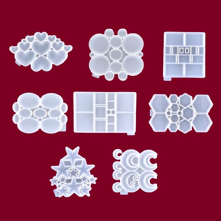 Molde de Silicone de Cristal para Colar com Furo para Fazer Joias Acessórios de Brincos de Figura Geométrica Molde