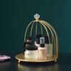 Wrought Iron Bird Cage Rack Gold Skin Care Products Finishing Rack Cosmetics Storage Rack  Bathroom