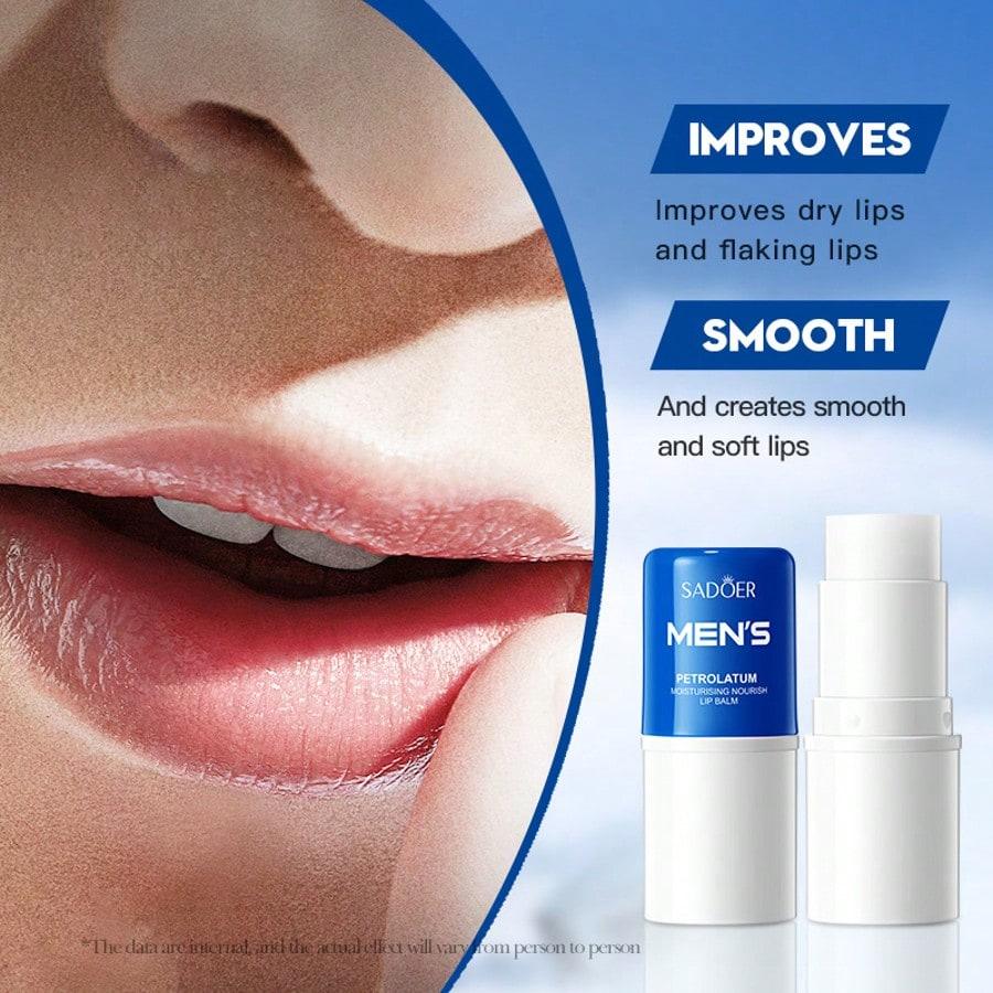 Men's Moisturizing Lip Balm, Vaseline Lip Balm, Reduces Lip Lines, Improves Chapping and Dry Lips.